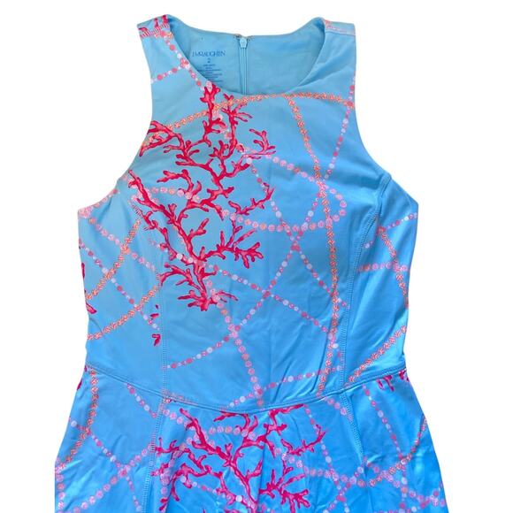 J McLaughlin Coral Reef Athletic Tennis Dress Skort Pleated Built In Bra Size 2 - Picture 4 of 9